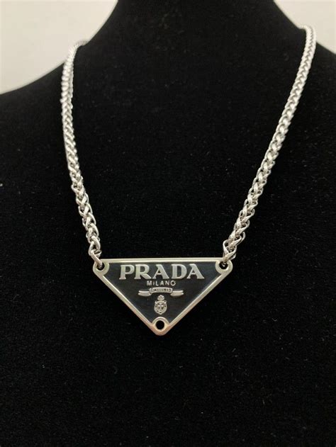 prada vintage pendant necklace|Prada necklace for boys.